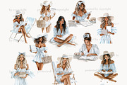 Summer Beach Clipart Collection, a Person Illustration by GlamArtZhanna (Thumbnail 5 of 8)