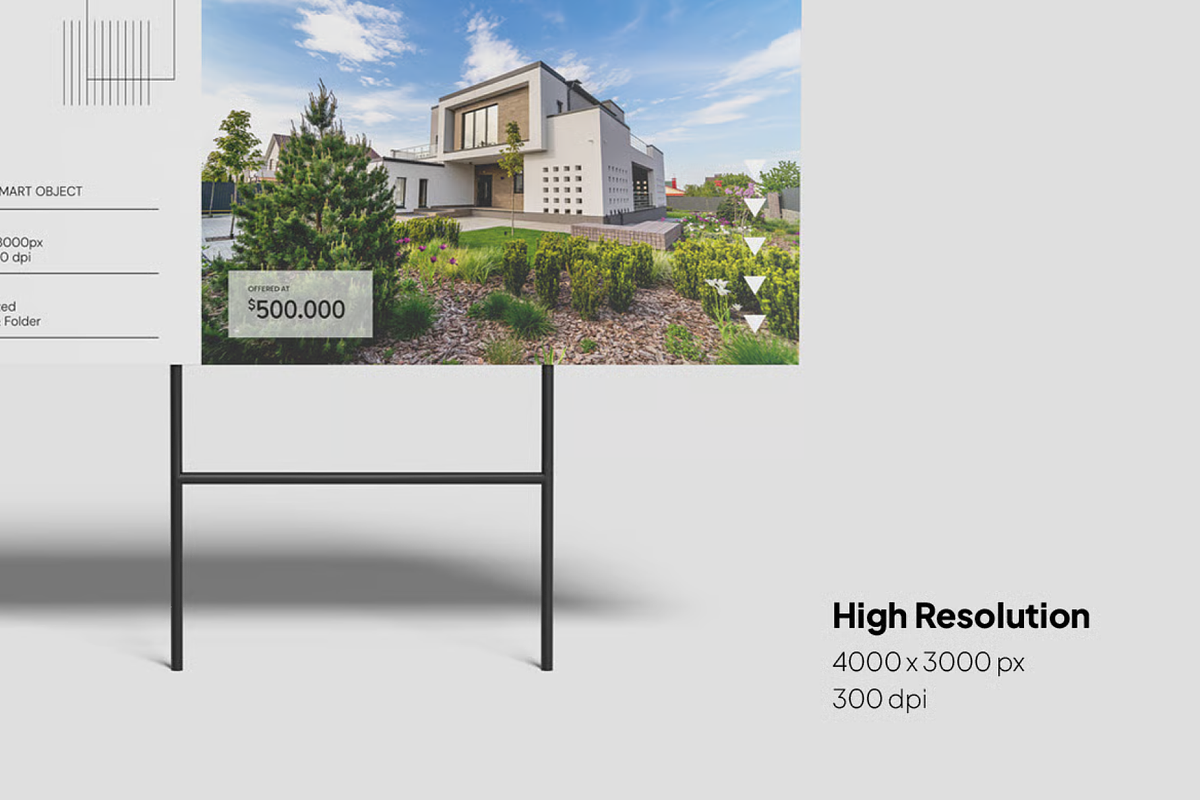 Yard Sign Mockup - Outdoor Display, an Advertising Mockup by graphicsauce (Photo 3 of 4)