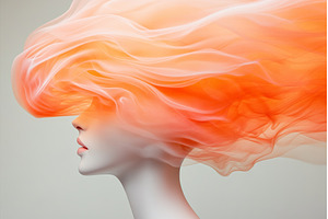 Elegant Woman Profile with Flowing, a Beauty & Fashion Photo by Lermont51
