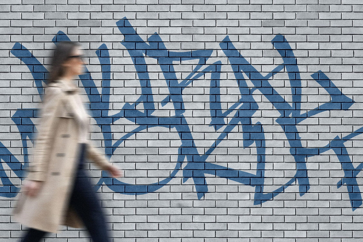 Urban Brick Wall Mural Mockup, an Advertising Mockup by Design Squad (Photo 3 of 4)