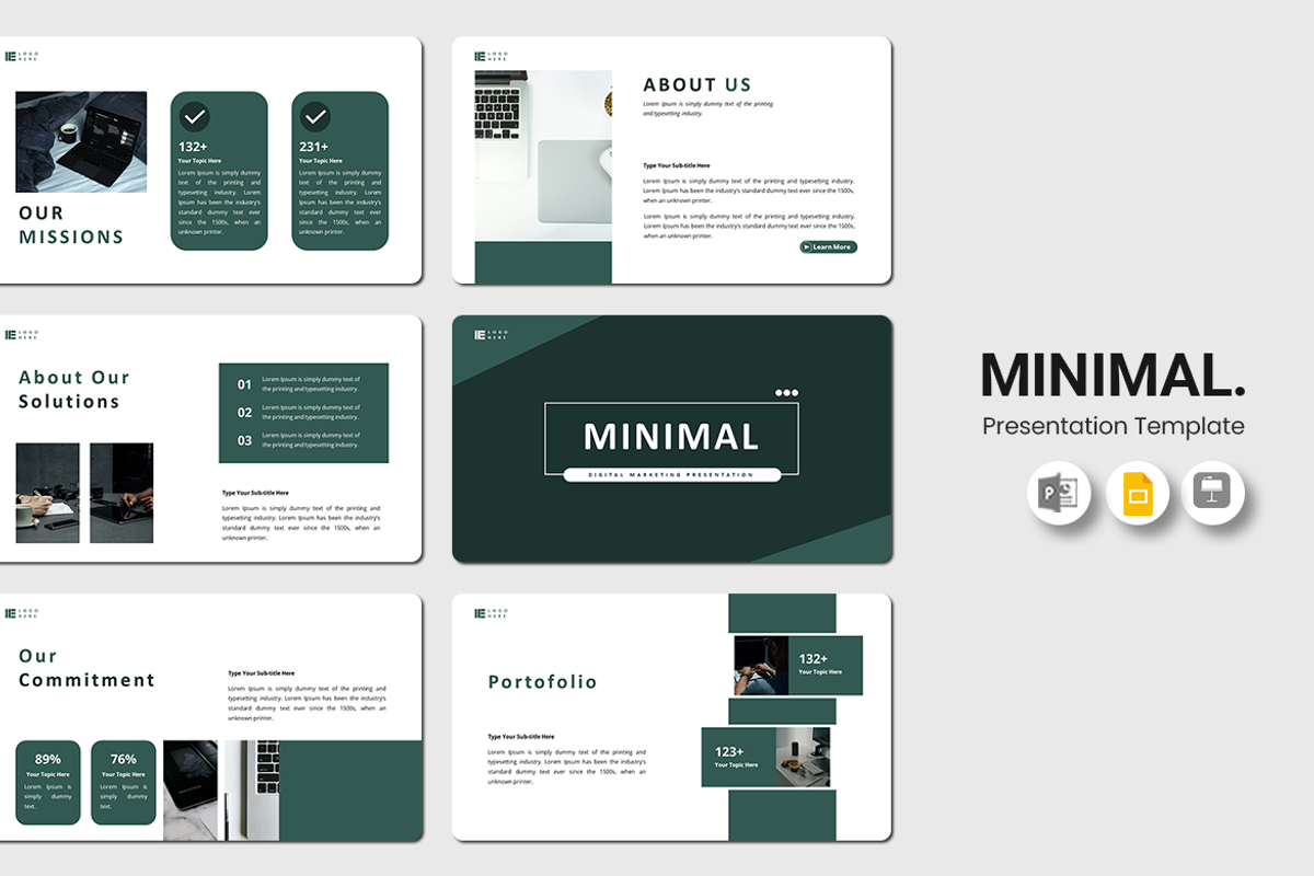 Minimal Digital Market Google Slides