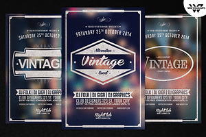 Vintage Retro Flyer Template Vol.1