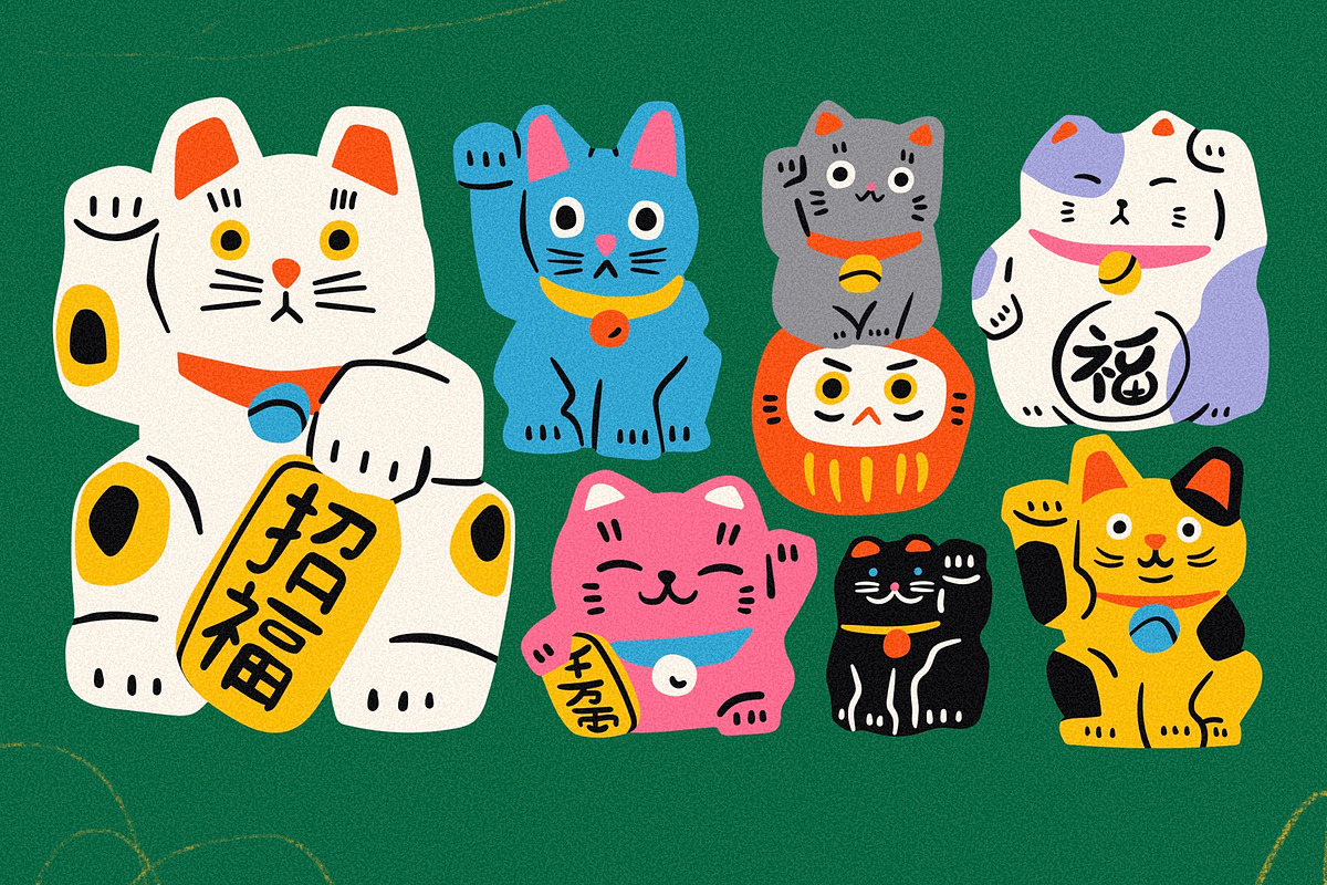 Lucky cats, an Animal Illustration by Twisted Tail (Photo 3 of 6)