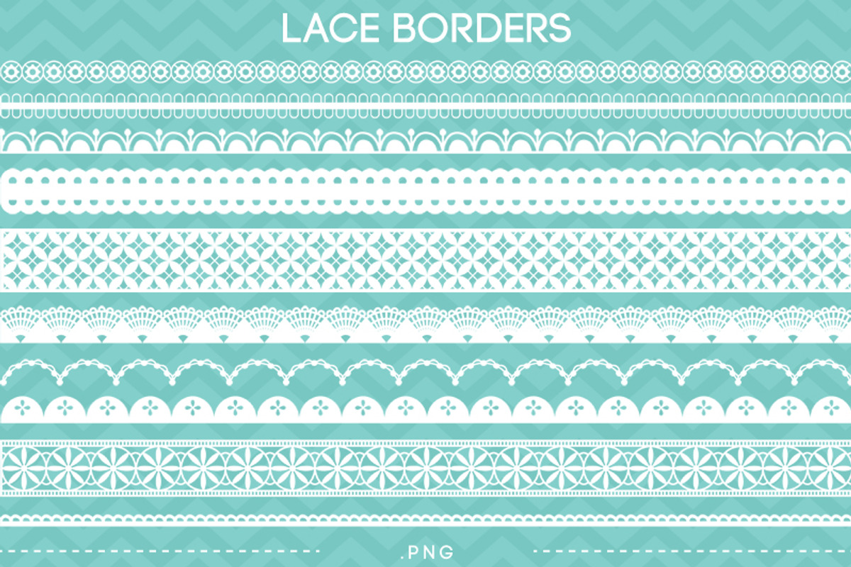 10 Lace Borders Clip Art IV, a Decorative Illustration by AzmariDigitals (Photo 1 of 2)
