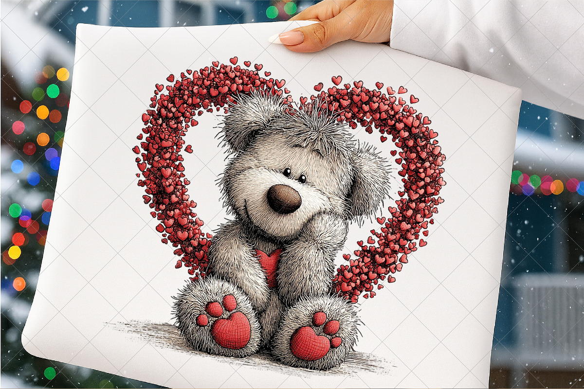 Valentine Teddy PNG Set, an Illustration by SinaCreation (Photo 5 of 6)