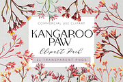 Kangaroo Paw Australian Clipart, a Decorative Illustration by Pawcasso's Portraits (Thumbnail 1 of 6)
