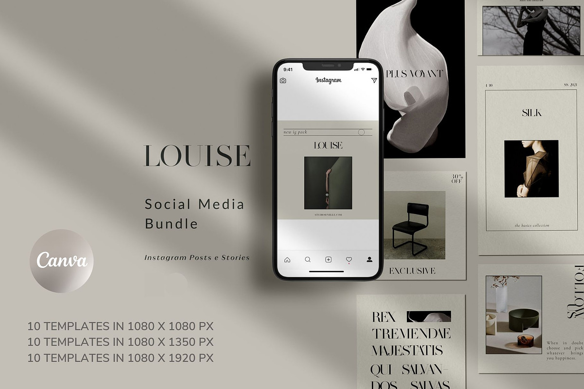 PREMIUM PACK IG templates Canva, a Social Media Template by Studio Suvelle