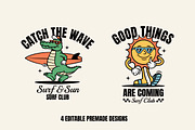 Surf Cartoon Set, a Graphic by cd-design.co (Thumbnail 4 of 7)