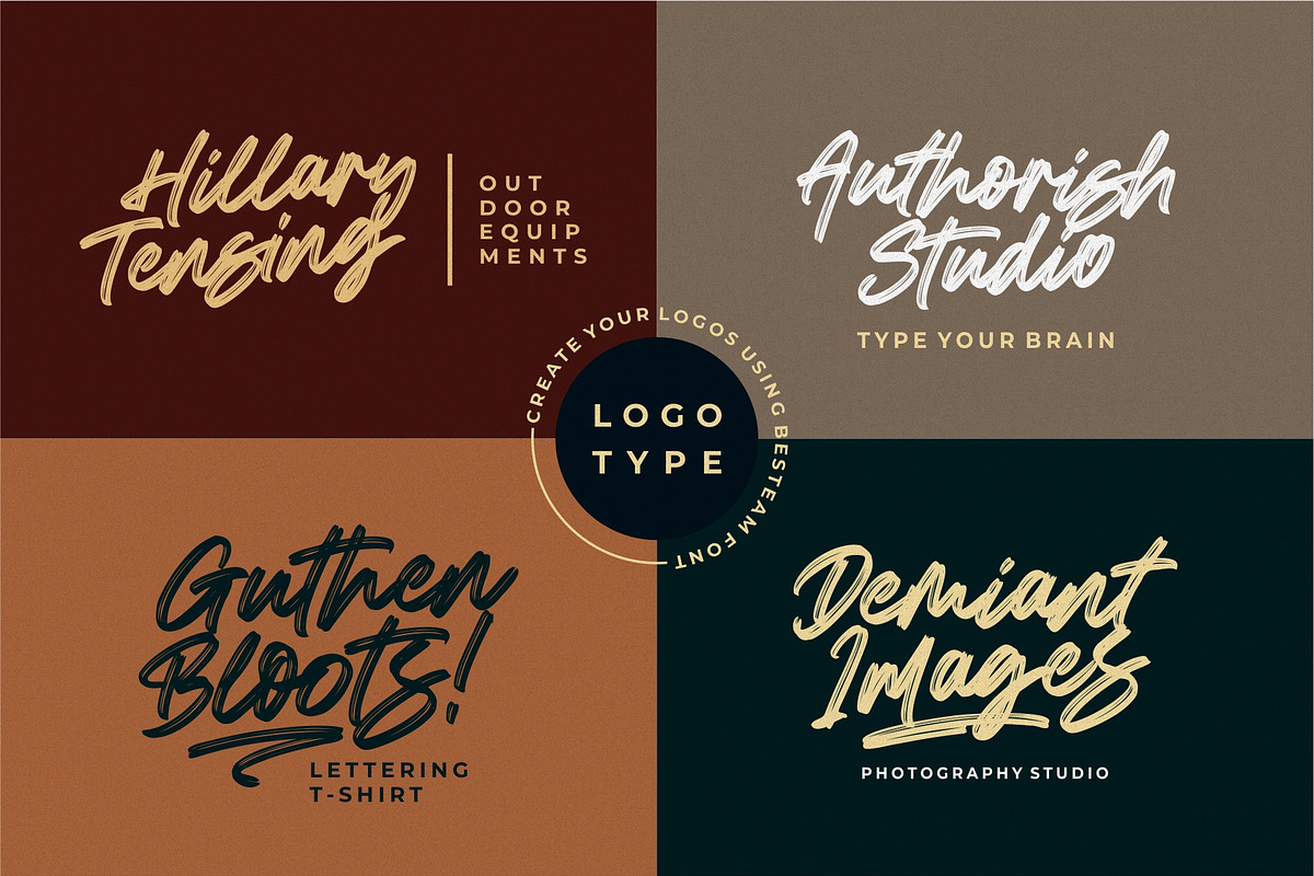 Besteam • A Brush Font preview 7