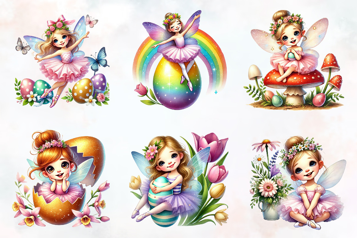 Easter ballerina fairy sublimation, an Illustration by RobertsArt (Photo 2 of 7)