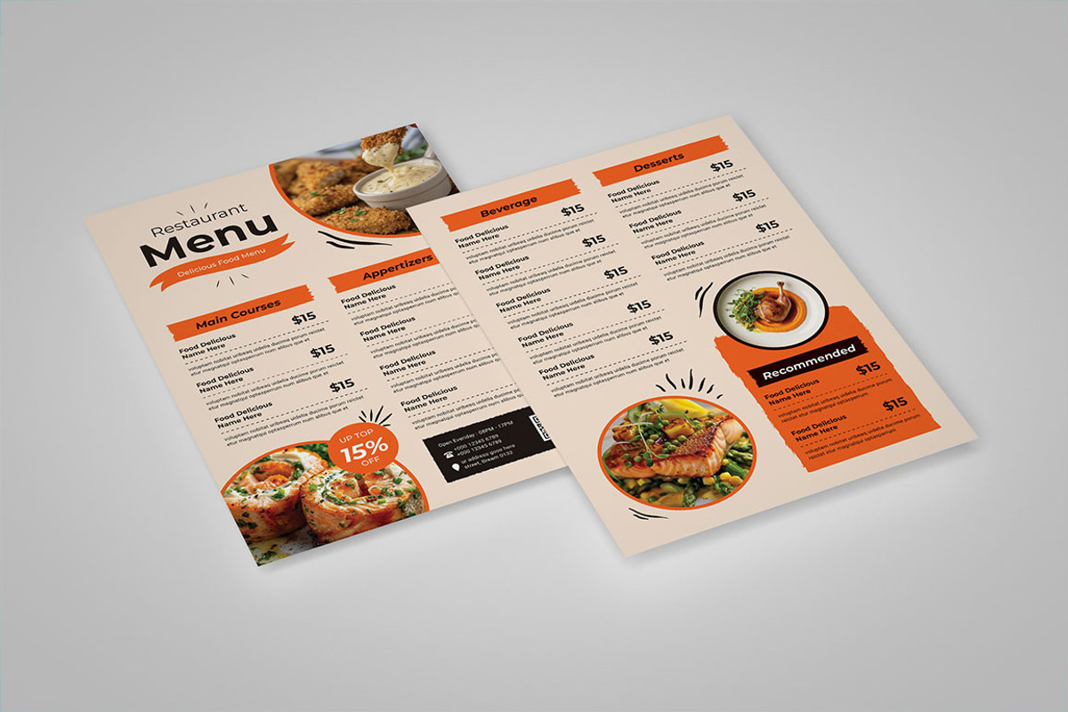 Food Menu Flyer, a Flyer Template by yanindesign (Photo 3 of 3)