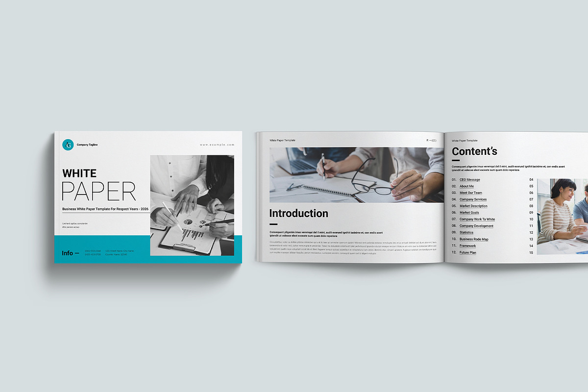 White Paper Template Landscape, a Brochure Template by Design-Art (Photo 2 of 9)