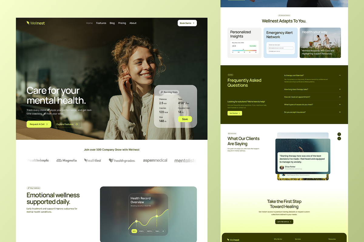 Mental Health Web Design, a Landing Page Template by Ahmed Rubel (Photo 2 of 4)