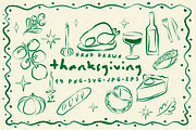 Hand Drawn Thanksgiving Doodles, a Seasonal Illustration by CraftingOnSunday (Thumbnail 1 of 4)