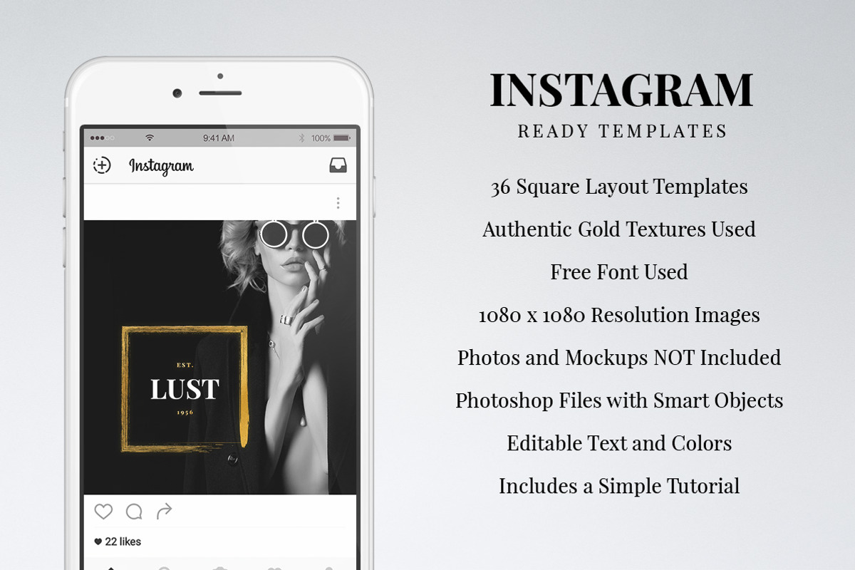 Instagram Gold Pack, a Social Media Template by Tugcu Design Co. (Photo 6 of 6)