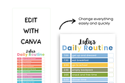 Kids Chore Chart, Canva Editable, a Stationery Template by Earley Bird Design Studio (Thumbnail 3 of 6)