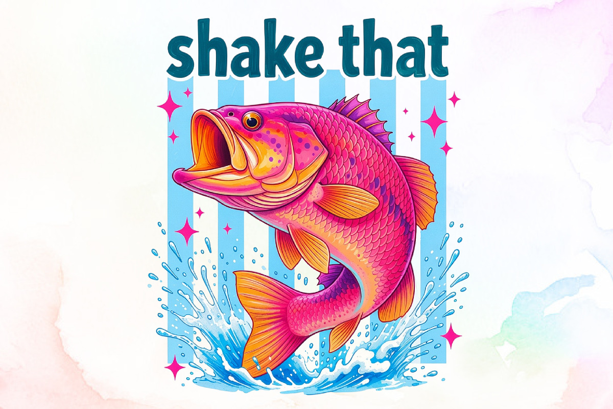 Colorful Bass Fish Shake That PNG, a Work Illustration by Sublimation Artist (Photo 1 of 9)