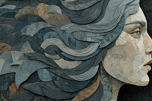Artistic Mosaic Woman Portrait, a Person Photo by Ales Munt
