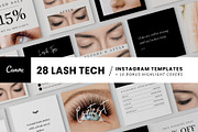 Lash Tech Instagram Templates, a Social Media Template by Galaxybomb (Thumbnail 1 of 5)