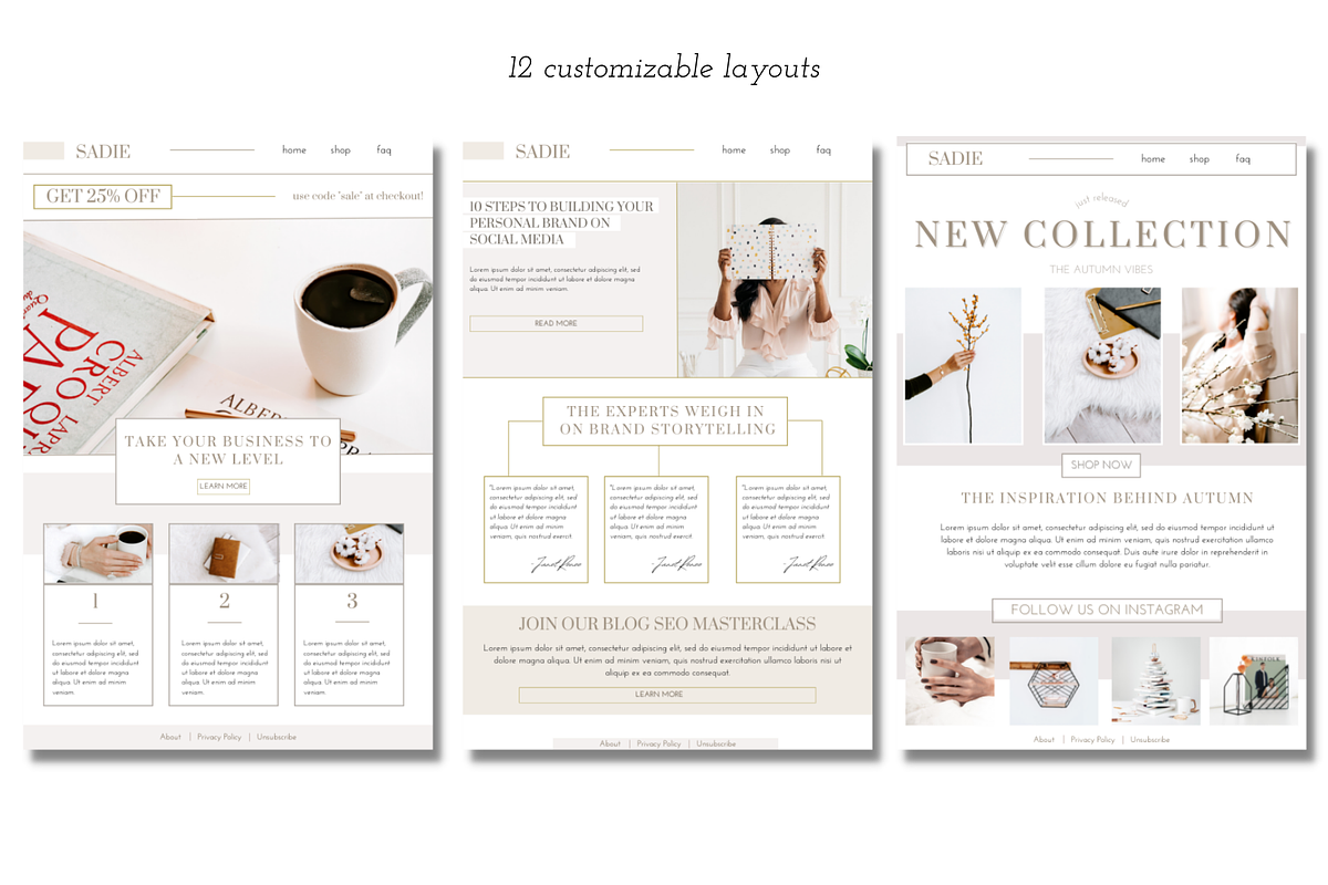 Sadie E-Marketing Business Templates, a Marketing Template by The Edits Shop (Photo 2 of 9)