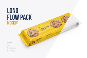 Long Flow Pack / Cookies Mockup