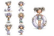 Summer Girl PNG Clipart Bundle, a Person Illustration by Nicolle's Colorful Art (Thumbnail 4 of 5)
