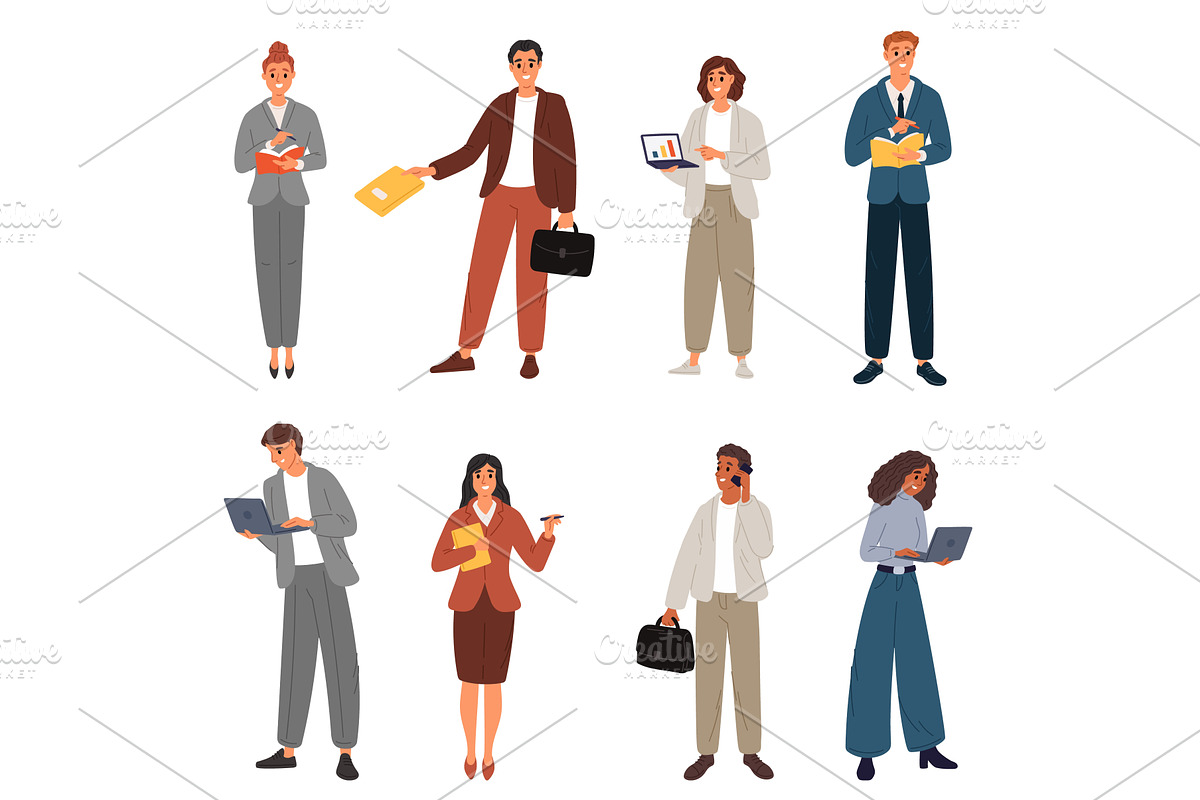 Business men and women. Office, a Person Illustration by Vectorbuum
