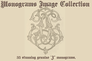 Monograms Collection Letter J, an Object Graphic by Intellecta Design