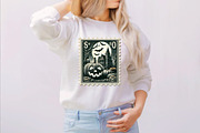 Vintage Halloween Postage Stamp Bund, an Illustration by SVGArt (Thumbnail 5 of 8)