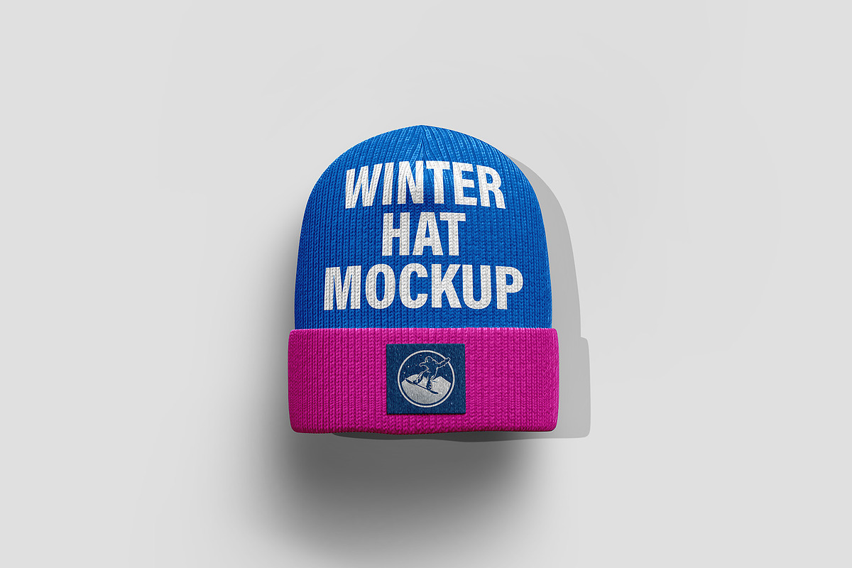 Winter Hat Mockup - 8 views, a Hat Mockup by Illusiongraphic (Photo 5 of 19)