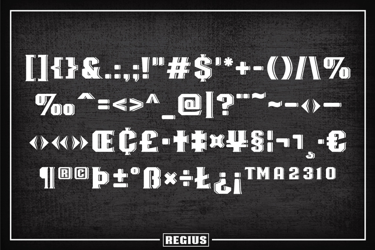 Regius Typeface preview 2