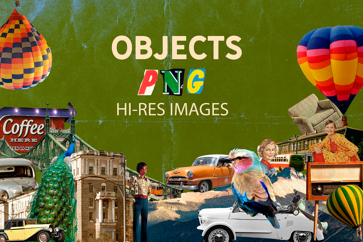 Retro Alphabet & Collage KIT FREE, an Object Graphic by Alexiva (Photo 8 of 8)