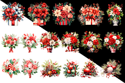 Watercolor Christmas Flowers, a Decorative Illustration by ElenazlataArt (Thumbnail 2 of 5)