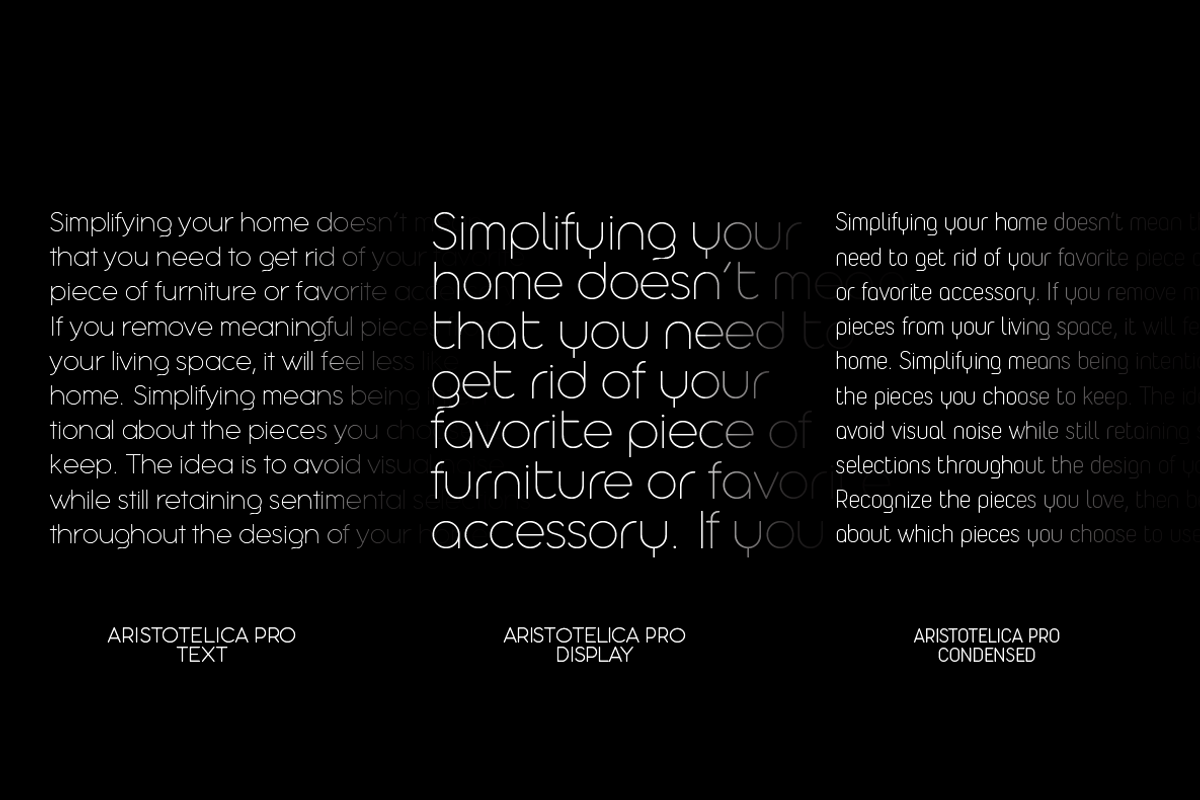 Aristotelica Pro - 43 fonts, a Sans Serif Font by Zetafonts (Photo 7 of 13)