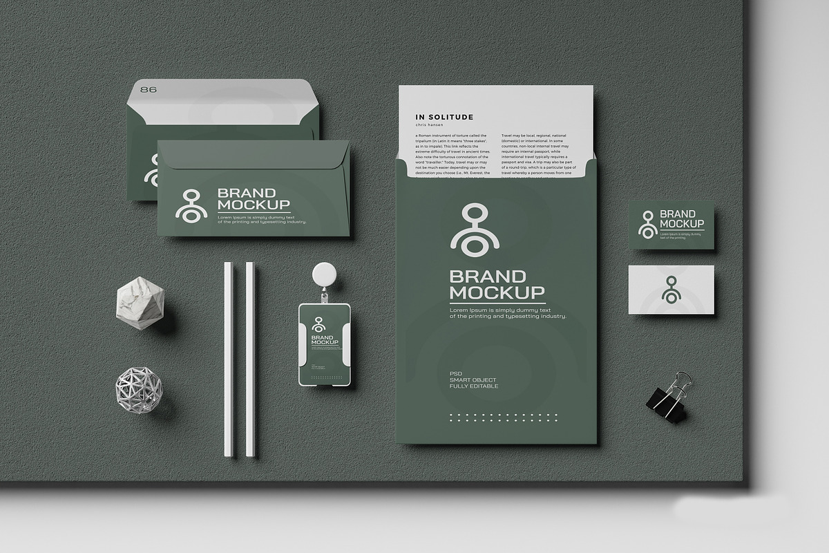 Minimal Corporate Stationery Mockup, a Stationery Template by graphicstory (Photo 5 of 9)