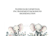 18 Baby Elephant Clipart, an Animal Illustration by Pati Charm Studio (Thumbnail 4 of 8)