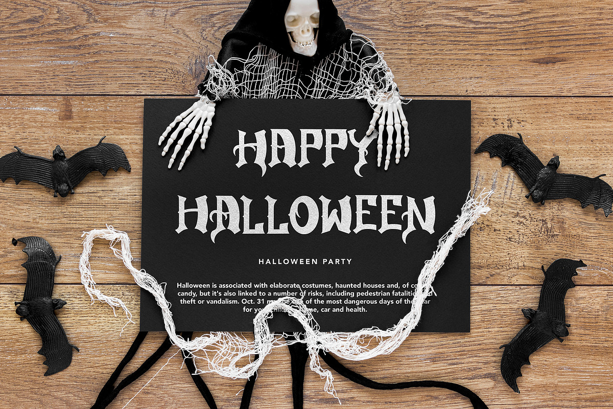 Spooky Night - Halloween Display, a Handwritten Font by Arendxstudio (Photo 3 of 9)