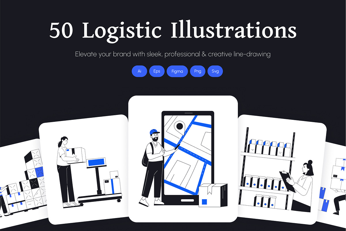 Logistic Shipping Illustration Art, a Solid Icon by Vectors Market (Photo 1 of 9)