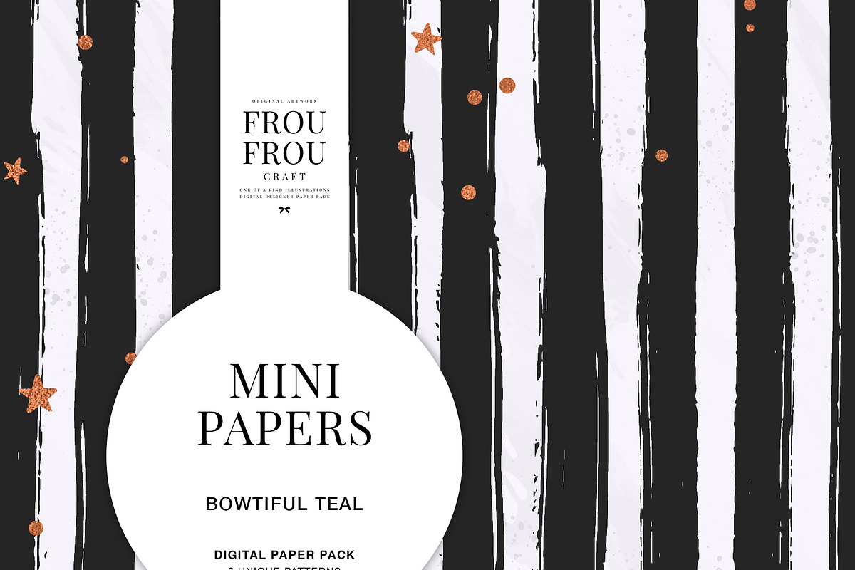 Copper Blue Marble Mini Papers, a Pattern Graphic by Frou Fou Craft (Photo 3 of 7)
