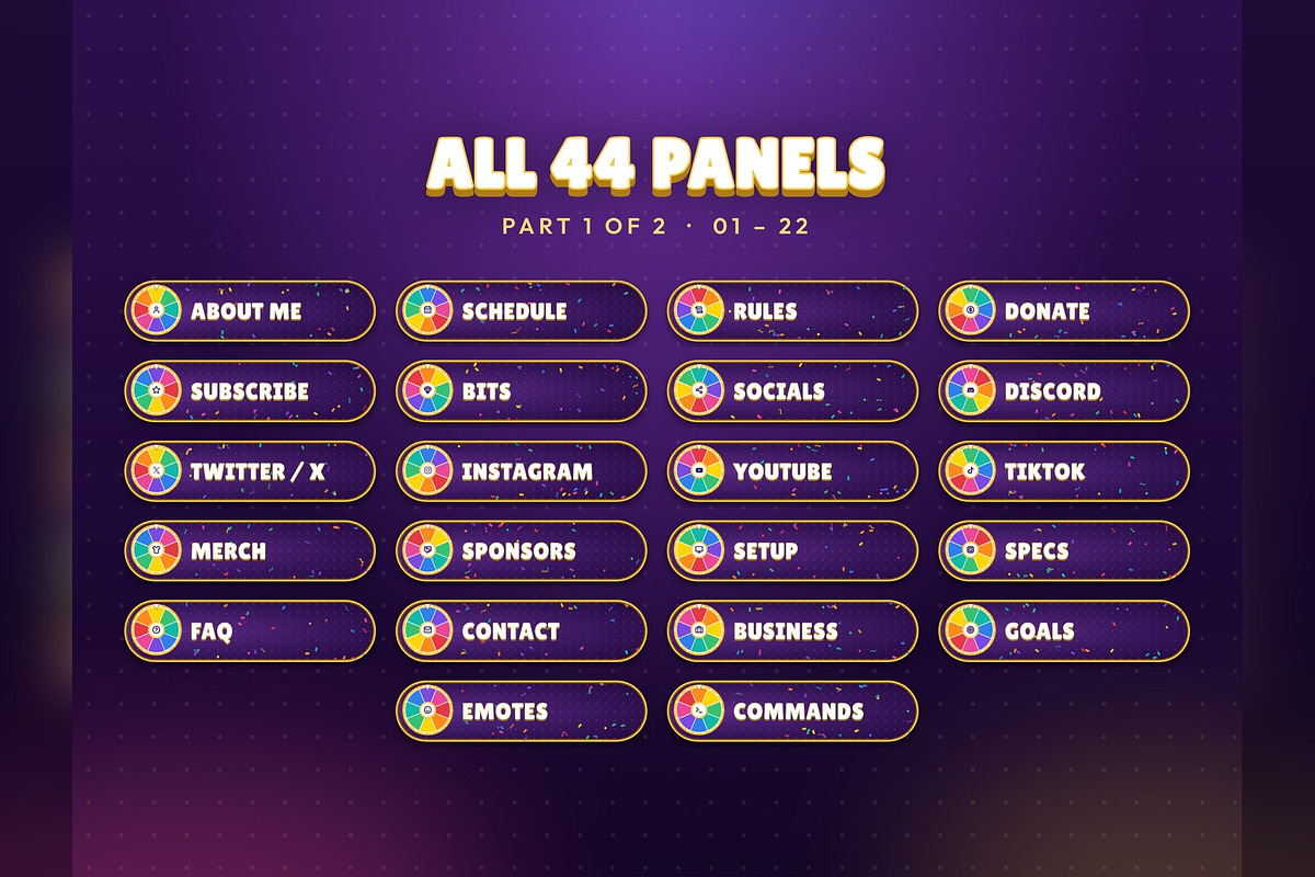 Fortune Wheel Twitch & Kick Panels, an Object Graphic by Gear Store (Photo 2 of 7)