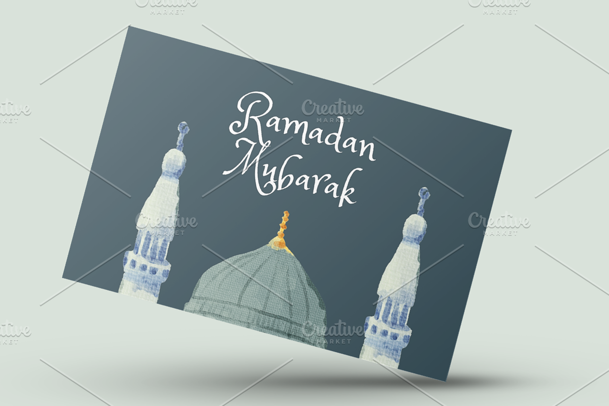 Printable Ramadan Greeting Cards, a Card Template by DesignTreasureID (Photo 6 of 9)