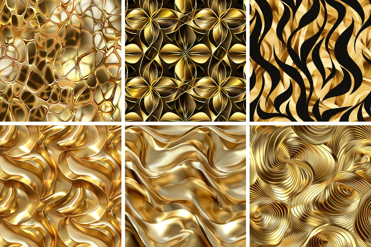 Gold Abstract Seamless Patterns, a Pattern Graphic by PrintablesByFranklyn