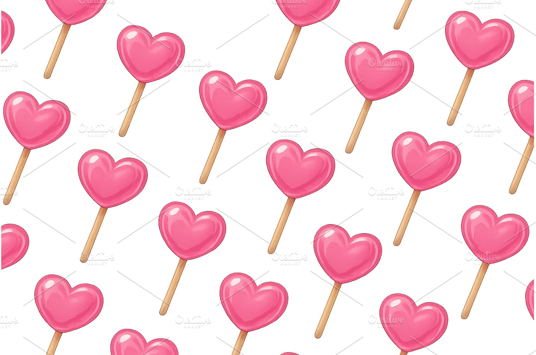 Bright pink heart-shaped lollipops, an Arts & Entertainment Photo by ZinetroN