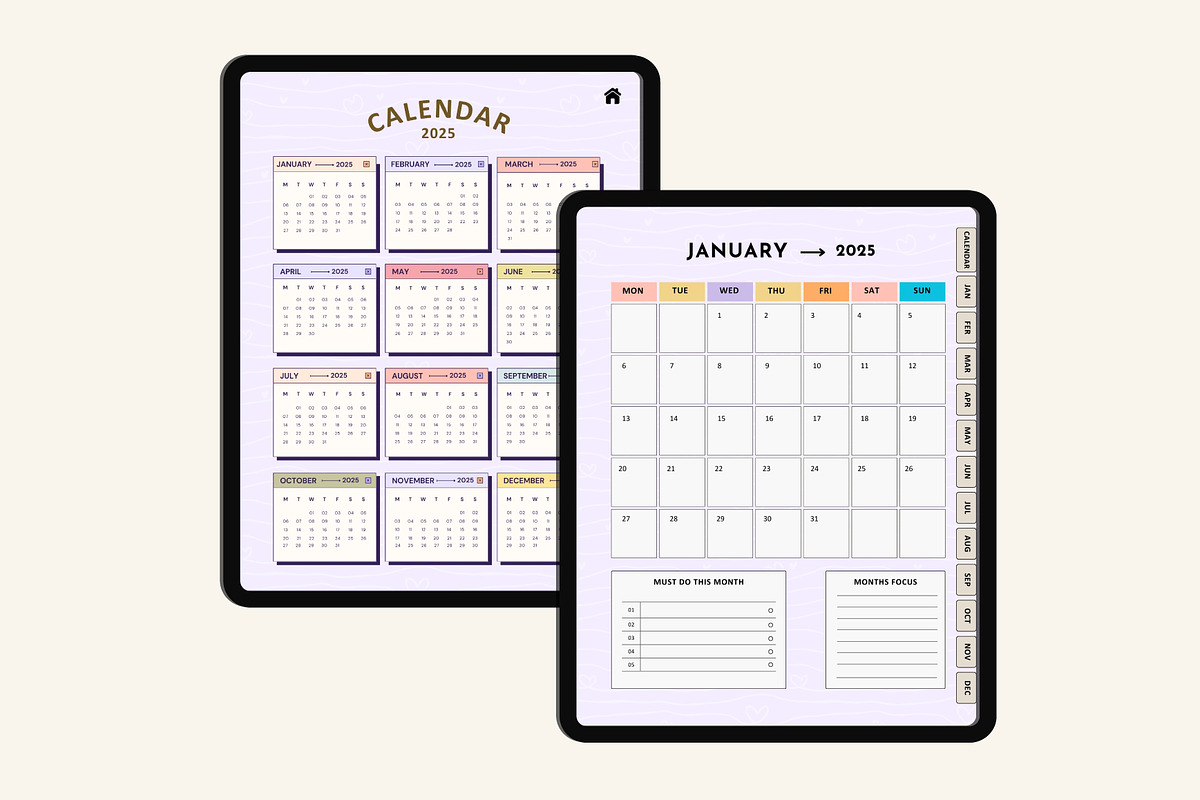2025 Digital Reading Planner Canva, a Stationery Template by Designmela01 (Photo 4 of 8)