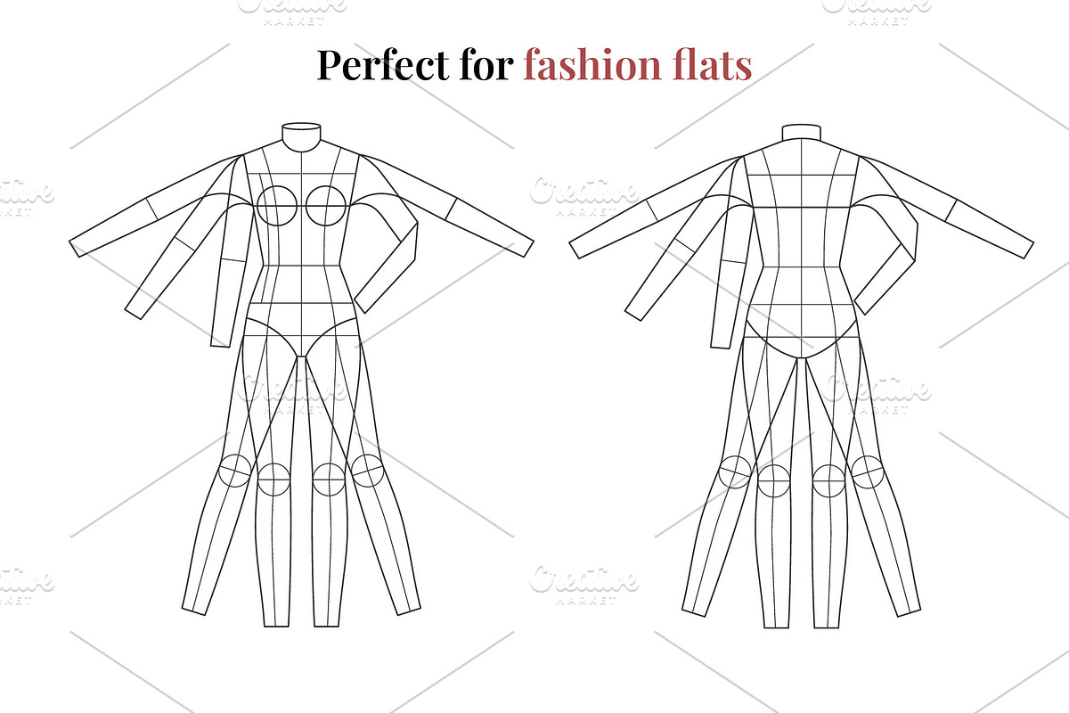 Female Fashion Flats Templates, a Person Illustration by Shorena Fashion Draws (Photo 3 of 8)