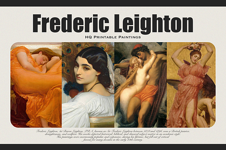 60+ Frederic Leighton Paintings, a Person Illustration by Digital Museum