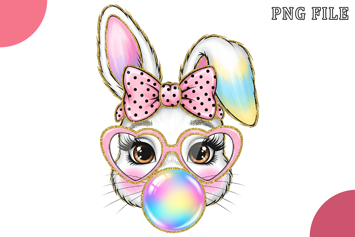 Easter Bunny Coquette PNG, an Illustration by OK Design (Photo 1 of 6)