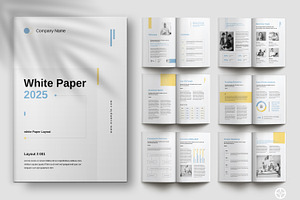 White Paper Brochure Layout, a Brochure Template by Designvive