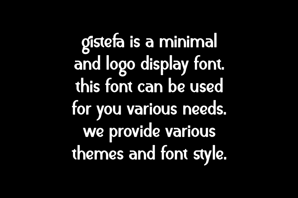 Gistefa - Minimal Logo Font, a Sans Serif Font by Iqsiart Studio (Photo 6 of 7)
