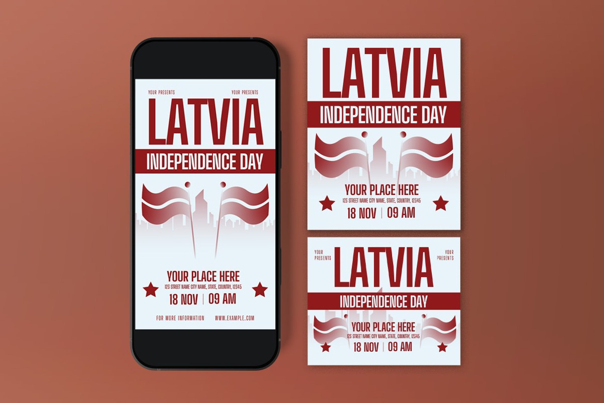 Latvia Independence Day Flyer preview 3